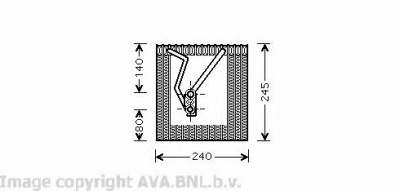 AVA QUALITY COOLING vwv241 -  Испаритель, кондиционер
